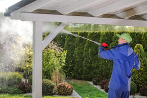 Professional from Shore Powerwashing Pro at a Toms River power washing job